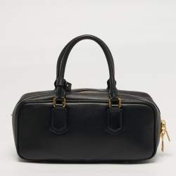 Pre Owned Miu Miu Arcadie Large Black Leather Satchel