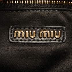 Pre Owned Miu Miu Arcadie Large Black Leather Satchel