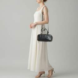 Pre Owned Miu Miu Arcadie Large Black Leather Satchel