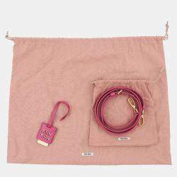 Pre Owned Miumiu Arcadi Matelasse 2-Way Bag Pink Leather