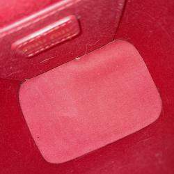 Pre Owned حقيبة كروس ميكرو ميو ميو جلود مطرز أحمر