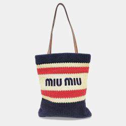 Pre Owned Miu Miu Multicolor Crochet Shoulder Bag