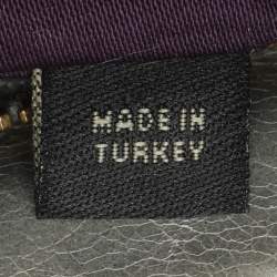 Pre Owned حقيبة باغيت مي ميو جلد رمادي