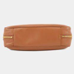 Pre Owned Miu Miu Miu Bow Handbag Leather Bag Brown