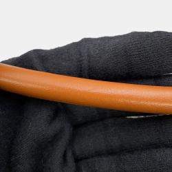 Pre Owned Miu Miu Miu Bow Handbag Leather Bag Brown