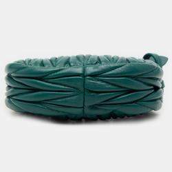 Pre Owned Miu Miu Green Micro Nappa Matelasse Wander Bag