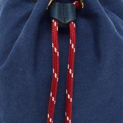 مملوكة مسبقًا حقيبة ميو ميو جباردين قماش أزرق برباط بوكيت