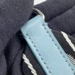 Pre Owned Miumiu Materassee 2Way Shoulder Bag Light Blue Leather