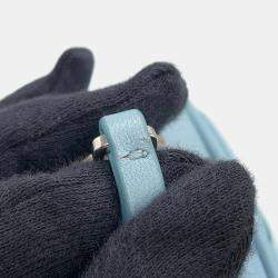 Pre Owned Miumiu Materassee 2Way Shoulder Bag Light Blue Leather