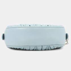 Pre Owned Miumiu Materassee 2Way Shoulder Bag Light Blue Leather