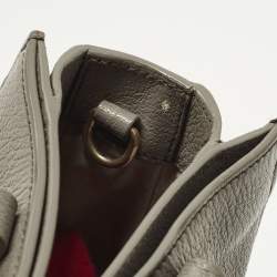 مملوكة مسبقًا Miu Miu Pushlock Grey Madras Leather Tote