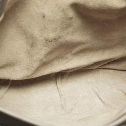 مملوكة مسبقًا Miu Miu Pushlock Grey Madras Leather Tote