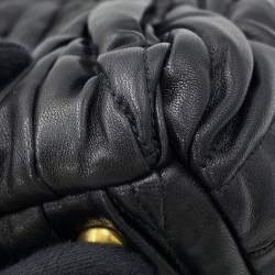 Pre Owned حقيبة يد ميوميو ماتيلاسيه بطريقتين جلد أسود