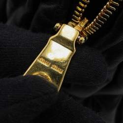 Pre Owned حقيبة يد ميوميو ماتيلاسيه بطريقتين جلد أسود