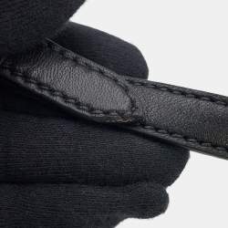 Pre Owned حقيبة يد ميوميو ماتيلاسيه بطريقتين جلد أسود