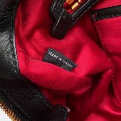 Pre Owned حقيبة يد ميوميو ماتيلاسيه بطريقتين جلد أسود