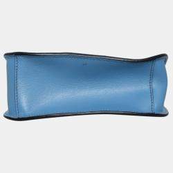 Pre Owned Miu Miu Blue Calf Leather Madras Crossbody Bag