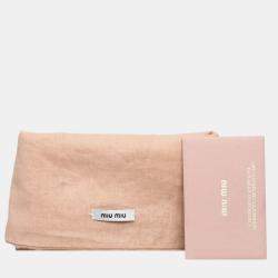 Pre Owned Miu Miu Blue Calf Leather Madras Crossbody Bag