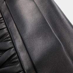 مملوكة مسبقًا Miumiu Matelasse 2Way Clutch Bag Black Leather