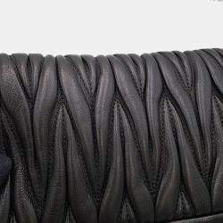 مملوكة مسبقًا Miumiu Matelasse 2Way Clutch Bag Black Leather