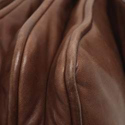 Pre Owned Miu Miu Frame Brown Leather Shoulder Bag