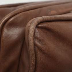 Pre Owned Miu Miu Frame Brown Leather Shoulder Bag