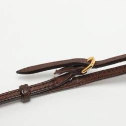 Pre Owned Miu Miu Frame Brown Leather Shoulder Bag