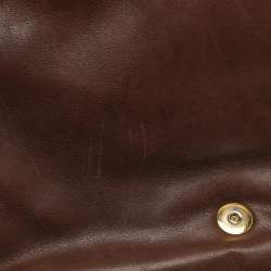 Pre Owned Miu Miu Frame Brown Leather Shoulder Bag