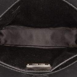 Pre Owned Miu Miu Black Nappa Matelasse Sassy Shoulder Bag