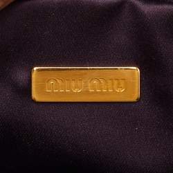 Pre Owned Miu Miu Green Croc Embossed Patent Leather Crossbody Bag