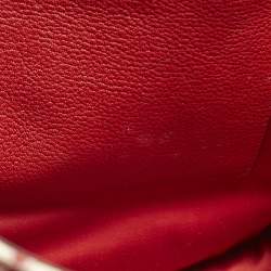 Pre Owned Miu Miu Red Signature Jacquard and Leather Tote