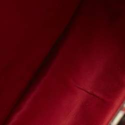 Pre Owned Miu Miu Red Signature Jacquard and Leather Tote