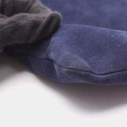 Pre Owned Miu Miu Miu Shoulder Bag Suede Navy