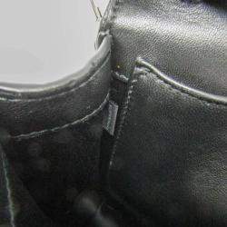 Pre Owned حقيبة كتف سلسلة جلد أسود ماتالاسيه ميو ميو