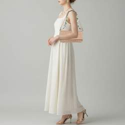 مملوكة مسبقًا حقيبة كتف ميو ميو قلاب كريستال جلد مبطنة ذهبية