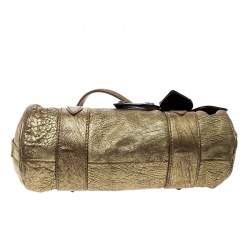 Miu Miu Gold Leather Shoulder Bag