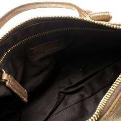 Miu Miu Gold Leather Shoulder Bag