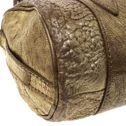 Miu Miu Gold Leather Shoulder Bag