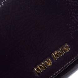 Miu Miu Purple Patent Leather Continental Wallet