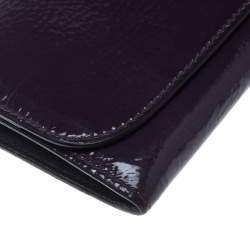 Miu Miu Purple Patent Leather Continental Wallet