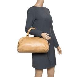 Miu Miu Light Brown Leather Satchel