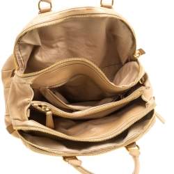 Miu Miu Light Brown Leather Satchel