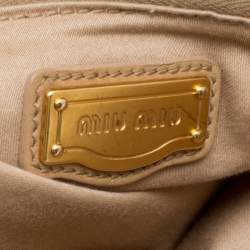Miu Miu Light Brown Leather Satchel
