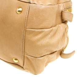 Miu Miu Light Brown Leather Satchel