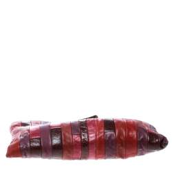 Pre Owned حقيبة كلاتش ميو ميو حمالة معصم جلد نابا باتشوورك متعددة الألوان