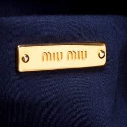Miu Miu Purple Matelasse Leather Shoulder Bag