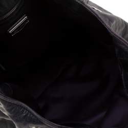 Miu Miu Black Glaze Nappa Leather Shopper Tote