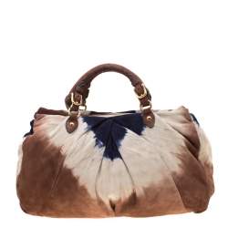 Pre Owned Miu Miu Multicolor Suede Camoscio Tie Dye Tote