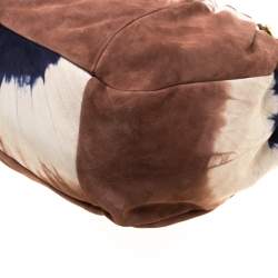 Pre Owned Miu Miu Multicolor Suede Camoscio Tie Dye Tote