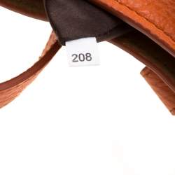 Pre Owned Miu Miu Orange Vitello Diano Leather Shopper Tote 